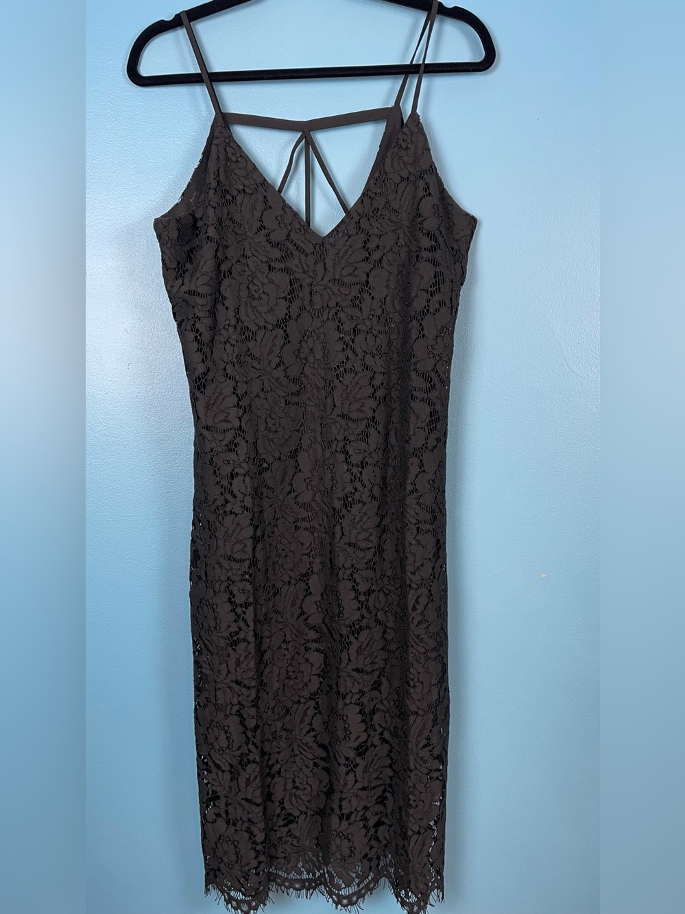 NWT CHASER BLACK FLORAL LACE DRESS SIZE MEDIUM